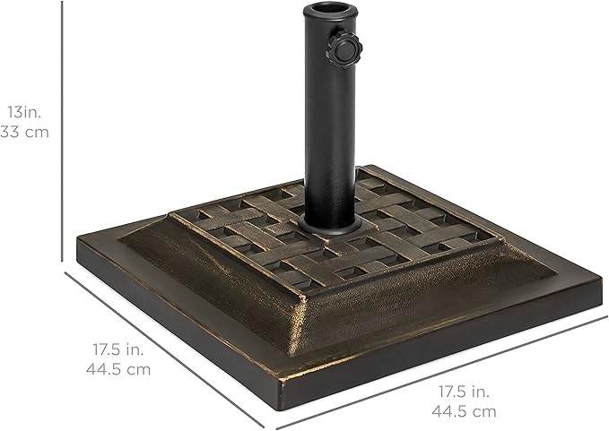Best Choice Products 26lb Outdoor Patio Umbrella Stand Heavy-Duty Steel Square - Image 7