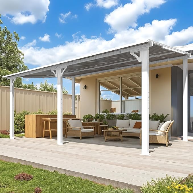 AECOJOY 16' x 10' Gazebo White Outdoor Pergola by AECOJOY