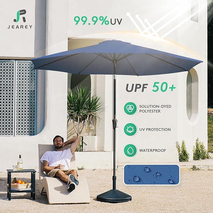 JEAREY 9FT Outdoor Patio Umbrella Outdoor Table Umbrella - Image 3