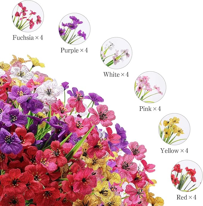 AGIRL 24 Bundles Artificial Flowers - Image 3