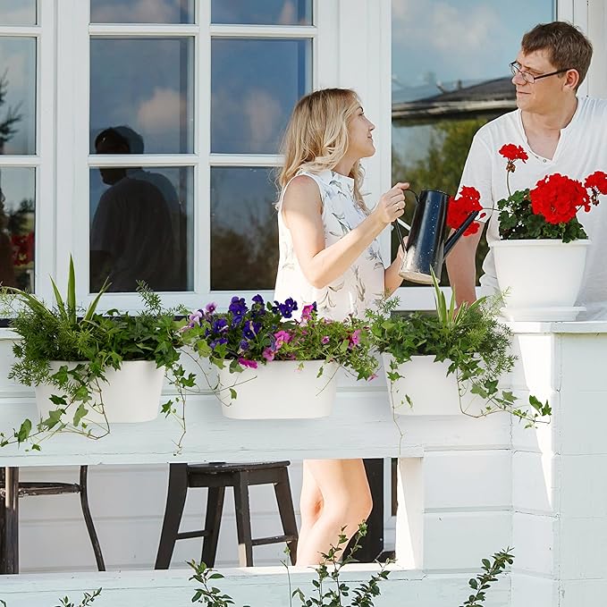 Beautiful Hanging Flower Pots for Outside Railing Or Fence - Image 8