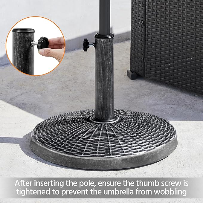 Yaheetech 22 lbs Outdoor Umbrella Base, Heavy Duty Market Umbrella Base Stand - Image 8