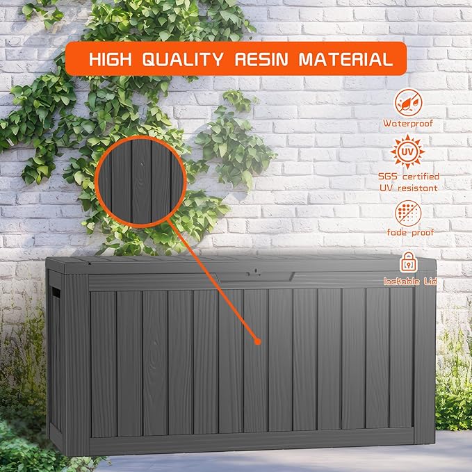 DRATO 80 Gallon Deck Box, Outdoor Storage Box - Image 4