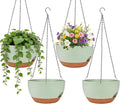 Set of 4-8 Inch Self Watering Hanging Planters by zople