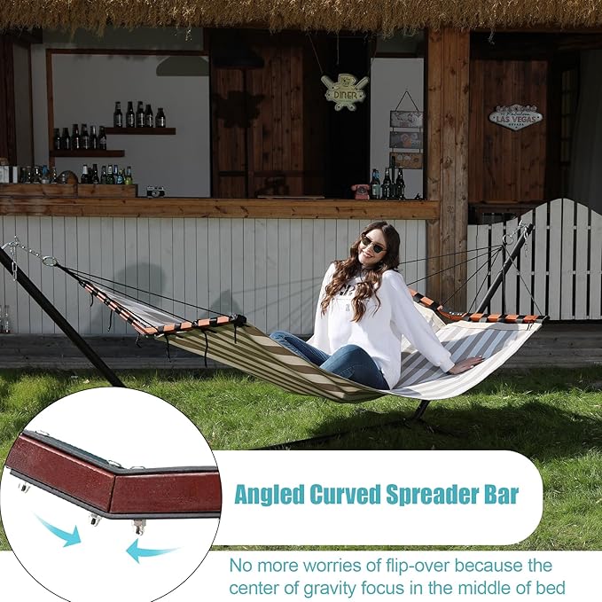 TegerDeger 12FT 2 Person Hammock Large Hammock Quick Dry 450LB Capacity - Image 3