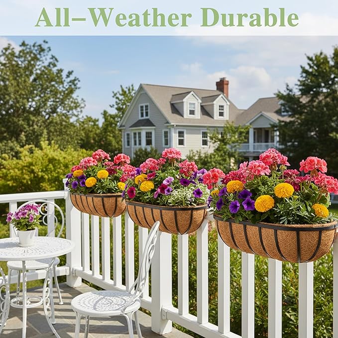 36 Inch Railing Planter Window Box Deck Balcony Rail Planter - Image 6