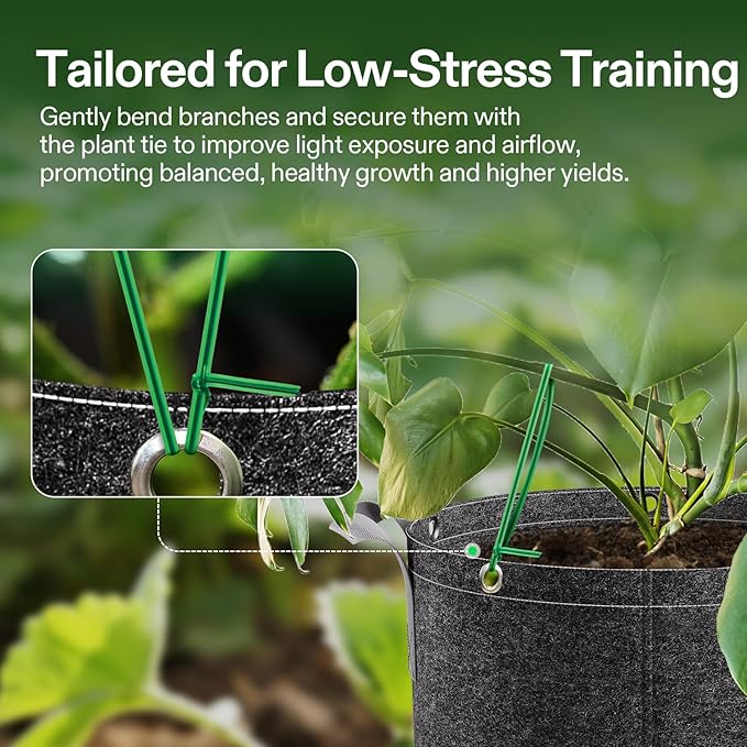 VIVOSUN Twist Ties, 328 ft PE-Coated Green Plant Ties - Image 4