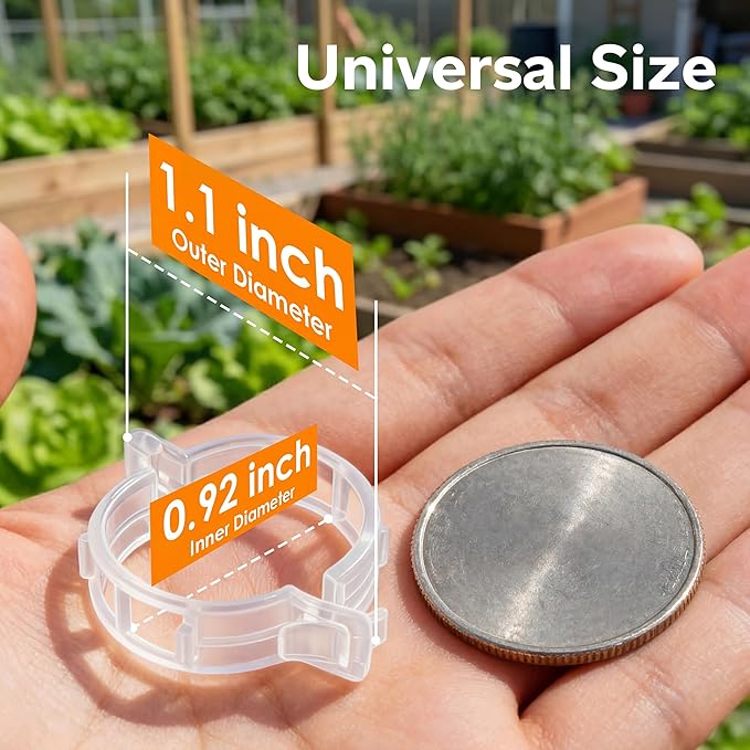 100pcs Tomato Clips for Climbing plants, Plastic Trellis Plant Support Clips - Image 3