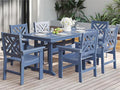 7-Piece Outdoor Dining Set, HDPE All-Weather Patio Table and Chairs Set by BIVODA