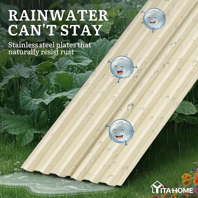 YITAHOME 8x4x2ft 2pcs Large Raised Garden Bed Kit, Galvanized Metal Planter Box - Image 5