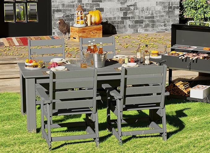 GREENVINES 7-Piece Outdoor Dining Set | HDPE | Patio Table and Chairs Sets - Image 3