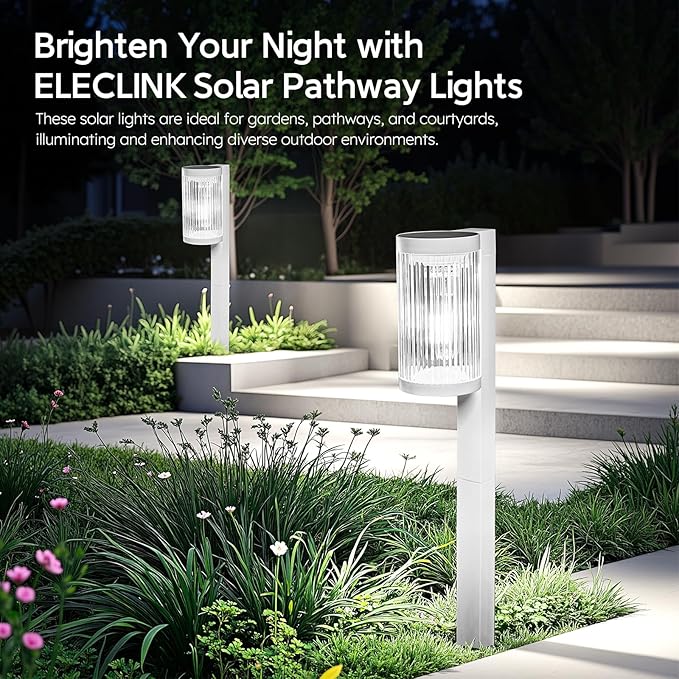 Solar Pathway Lights Outdoor, 6 Pack Upgraded Outdoor Solar Lights - Image 7