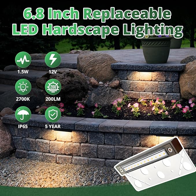 GKOLED 6.8 Inch LED Low Voltage Outdoor Hardscape Light, Light Module - Image 4
