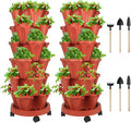 GameXcel Vertical Planter 6 Tier Stackable Planters Garden Planters Strawberry by GameXcel