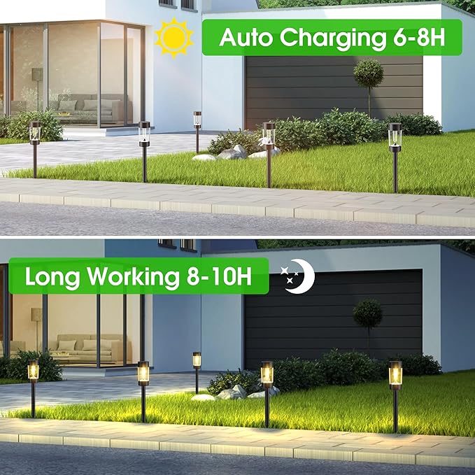Solar Lights Outdoor, 12 Pack Waterproof Solar Landscape Lighting - Image 7