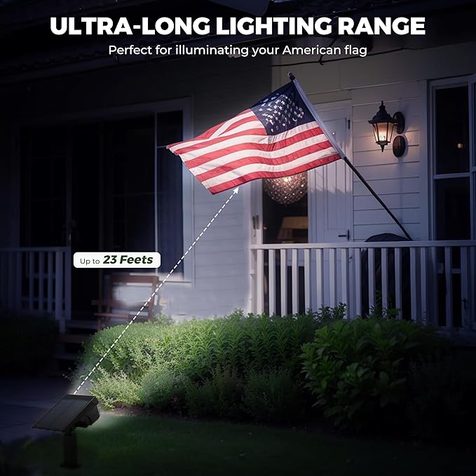 Kingsyard Solar Lights Outdoor Waterproof IP68, 47 LEDs 3 Lighting Modes USB & - Image 6