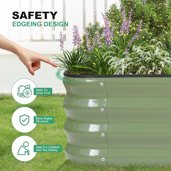 1MORE Raised Garden Bed -8X2X1 Galvanized Planter Box - Image 5