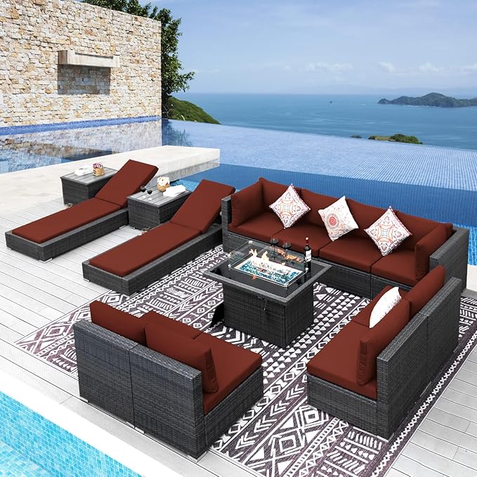 NICESOUL 13 Piece Outdoor Furniture by NICESOUL