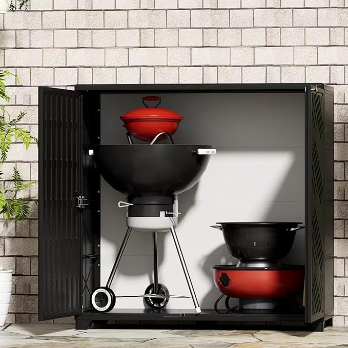 Outdoor/Indoor Storage Box, Resin and Plastic Storage Cabinet Waterproof - Image 3