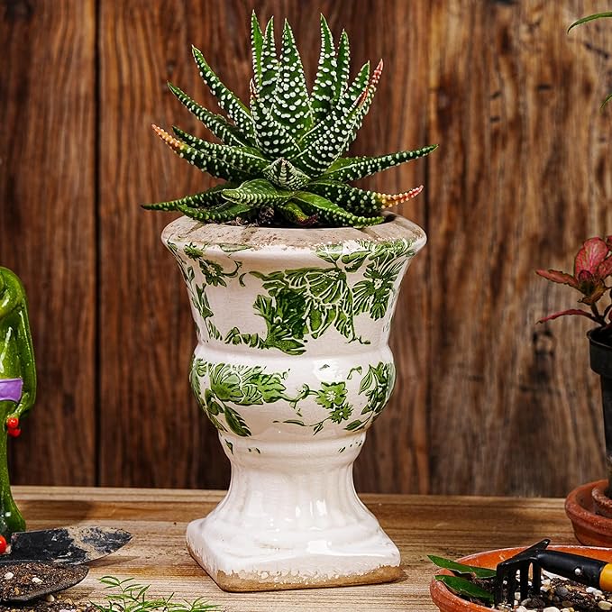 Sungmor Small Ceramic Urn Planter - Image 4