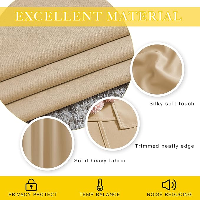 NICETOWN Sliding Door Blinds Window Treatment, Privacy Thermal Drapes - Image 5