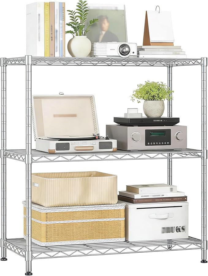 Xcity Storage Shelves, 3 Tier Heavy Duty Metal Shelving Unit by Unknown