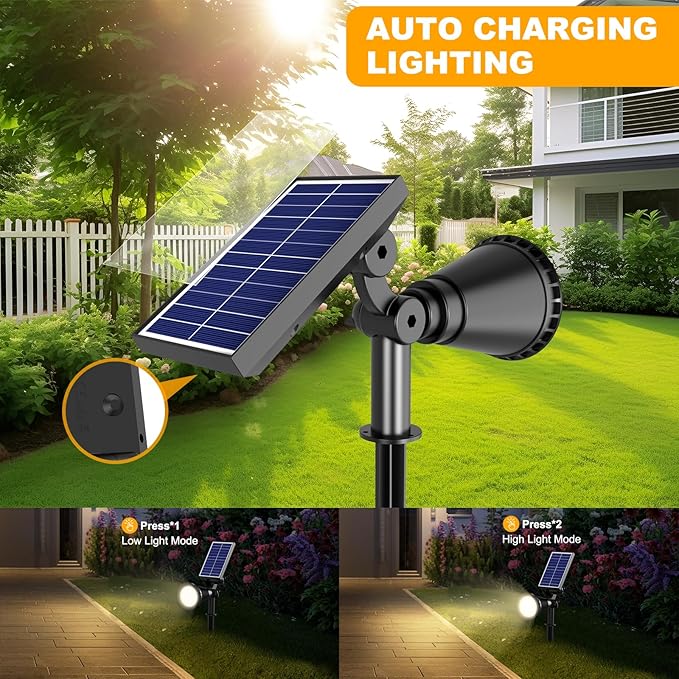 Solar Spot Lights Outdoor, 36 LEDs Solar Landscape Lighting - Image 4