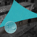 SUNNY GUARD Waterproof Sun Shade Sail 6'x7'x9.2' Turquoise Blue Right Triangle by SUNNYGUARD