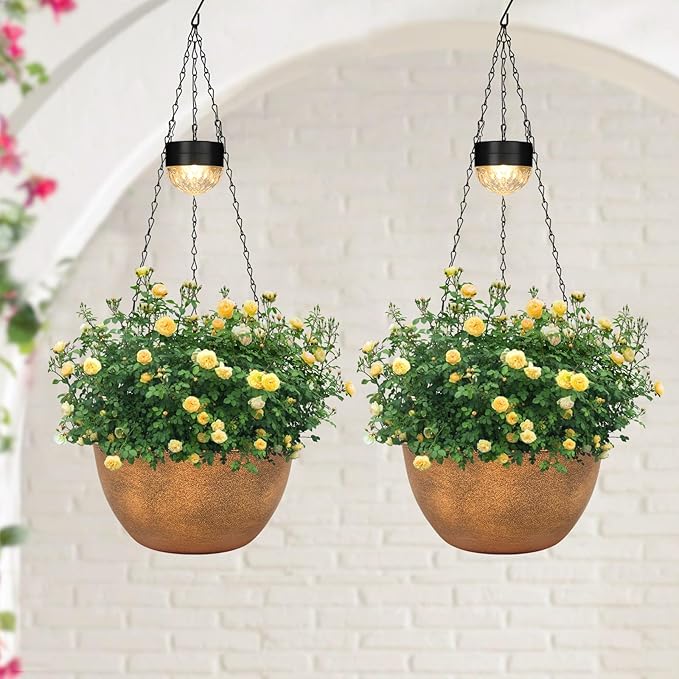 2 Packs Hanging Planters Basket by SUNNYPARK