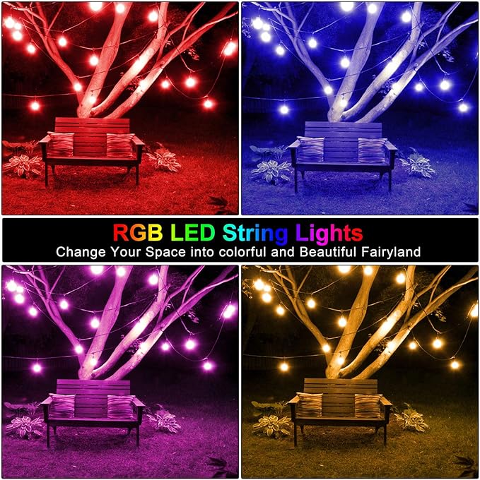 Mlambert 48FT Outdoor Patio Lights Waterproof Dimmable - Image 5