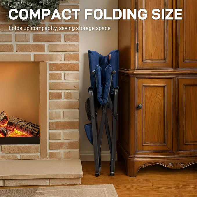 EVER ADVANCED Lightweight Folding Rocking Camping Chair, Padded Portable Rocker - Image 7