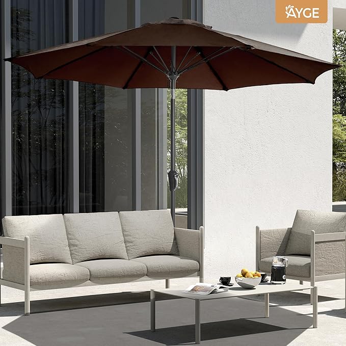Ayge 9FT Large Outdoor Patio Umbrella Market Table Umbrella-UV Resistant - Image 5