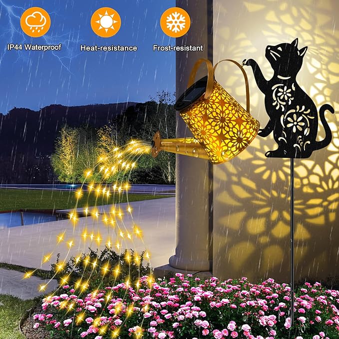 Solar Lights Outdoor Decorative, Watering Can - Image 6