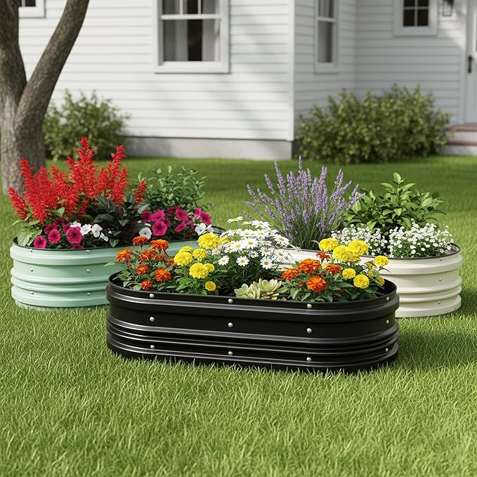 WORKPRO 2PK 4x2x1ft Outdoor Galvanized Raised Garden Bed Kit, Rust & Corrosion - Image 8