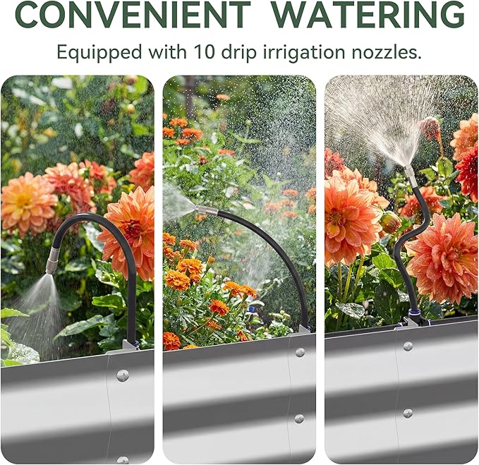 8x4x3 ft Tall Galvanized Raised Garden Bed - Image 2