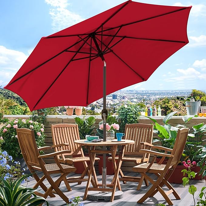 Blissun 9' Outdoor Patio Umbrella, Outdoor Table Umbrella, Yard Umbrella - Image 6