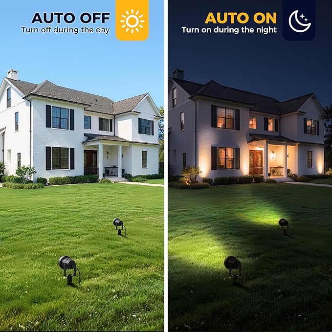 L LOHAS LED Outdoor Landscape Lighting, Auto On/Off 3000K Low Voltage Landscape - Image 2