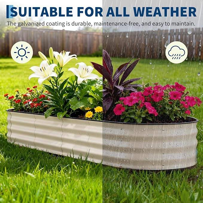 Garvee Galvanized Raised Garden Bed Outdoor, Rust-Resistant Raised Garden Beds - Image 8
