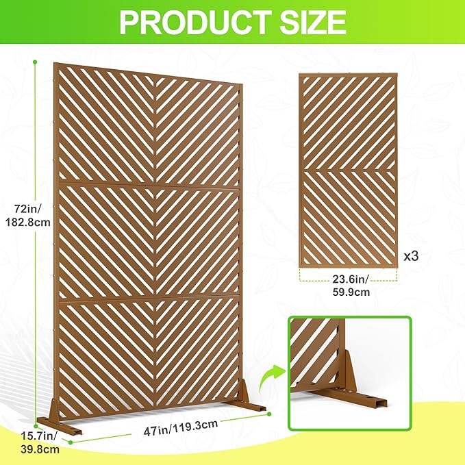 Outdoor Privacy Screen, Freestanding Privacy Fence Panels - Image 7