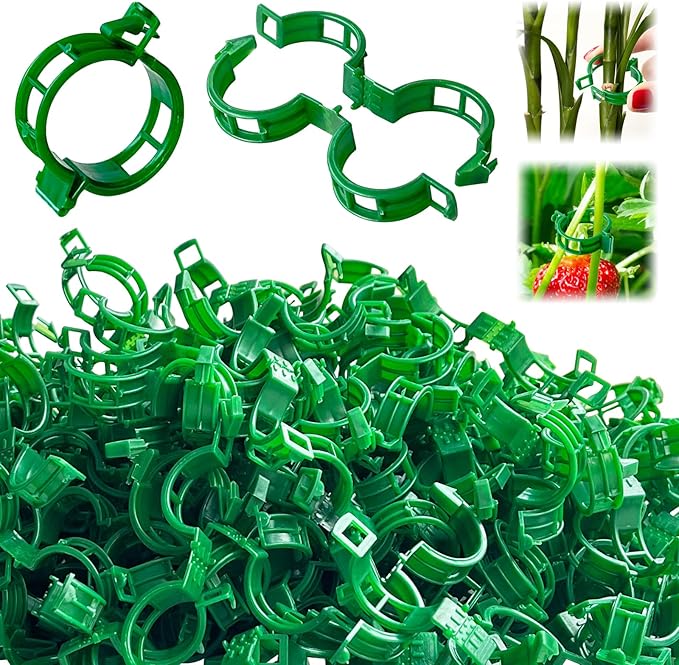 OJYUDD 400 Pcs Tomato Clips, Plastic Vine Clips, Plant Support Clips by OJYUDD