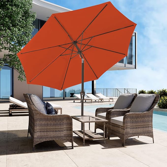 JEAREY 9FT Outdoor Patio Umbrella Outdoor Table Umbrella - Image 4