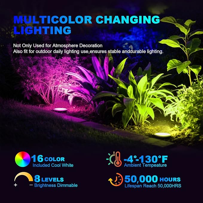 4 Pack 3w 12v Low Voltage In-ground Lights LED Landscape Light Waterproof IP67 - Image 2