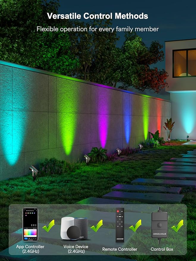 ANGELHALO Smart Landscape Spotlights, Low Voltage IP65 Waterproof Outdoor - Image 4