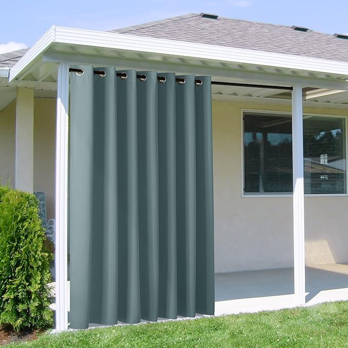 NICETOWN Outdoor Curtain for Patio Waterproof Extra Wide 100 in, Sun Blocking by NICETOWN