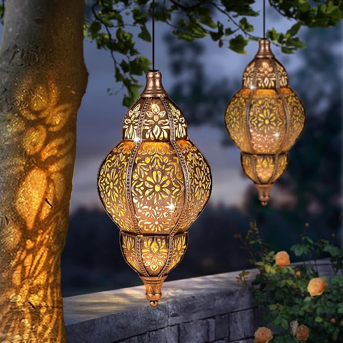Solar Lanterns Outdoor Waterproof, Hanging Solar Lantern Garden Decor, - Image 6