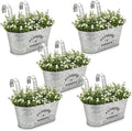 Briful 10'' Hanging Planter Outdoor 5PCS Metal Railing Planter by Briful