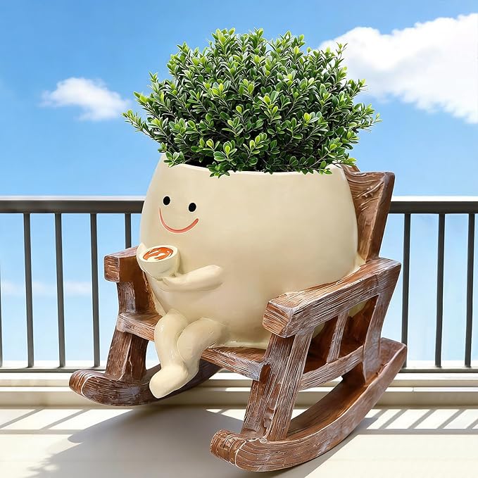 Smiley Face Planter Pot, Cute Plant Pots by Unknown