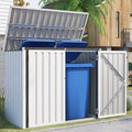 AECOJOY Outdoor Trash Can Storage, 46 Cu.Ft White Trash Can Storage Cabinet by AECOJOY