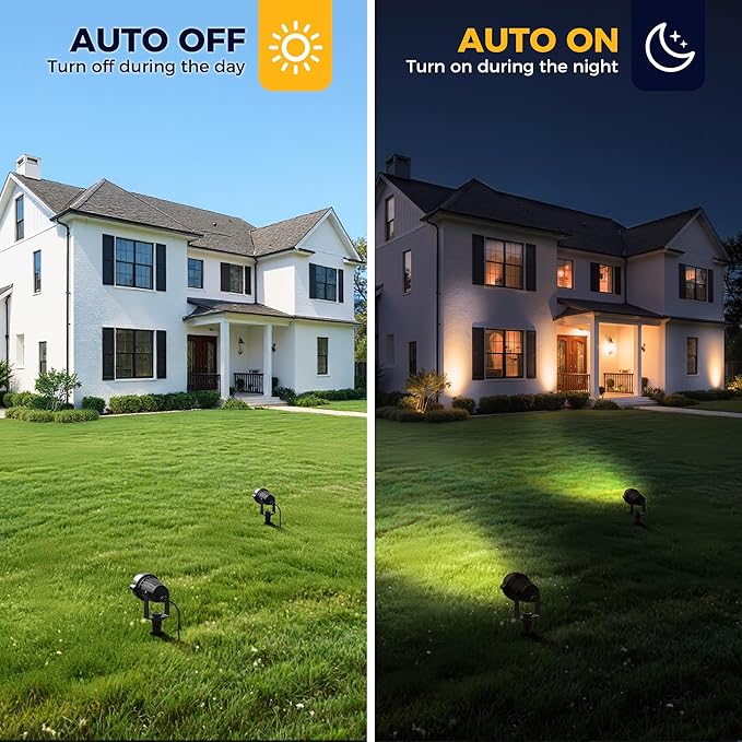 L LOHAS LED 5W Dusk to Dawn Outdoor Lighting, Auto On/Off 6000K Landscape - Image 2