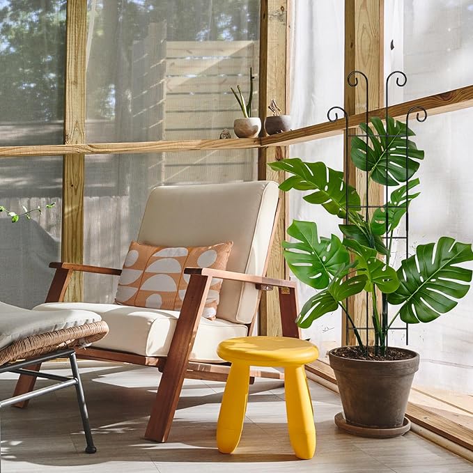 32.6in Tall Plant Trellis Indoor, Metal Garden Trellis - Image 8